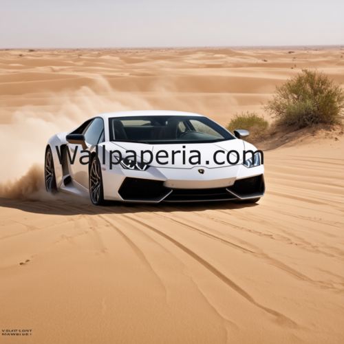 Moving Car in Desert