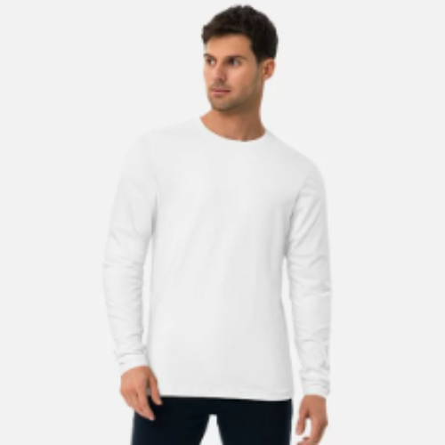 3601 Premium Fitted Long Sleeve Crew