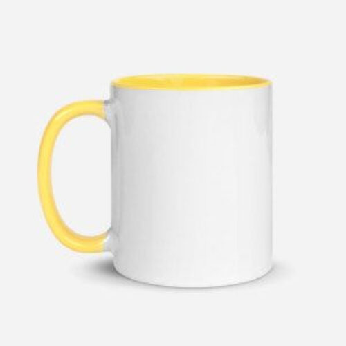 White Ceramic Mug with Color Inside