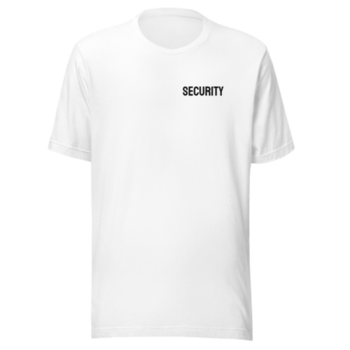 Security T-Shirt Mens White F&B